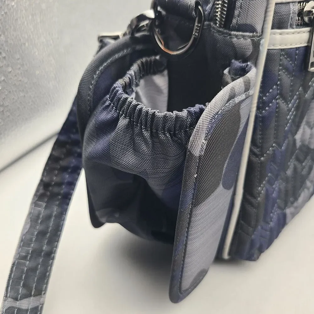 Lug North/South Crossbody Boxcar Camo Blue Gray Lightweight New